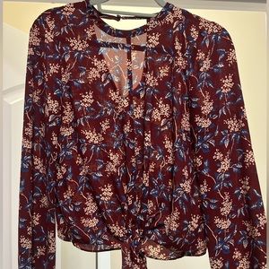 madewell tie front top